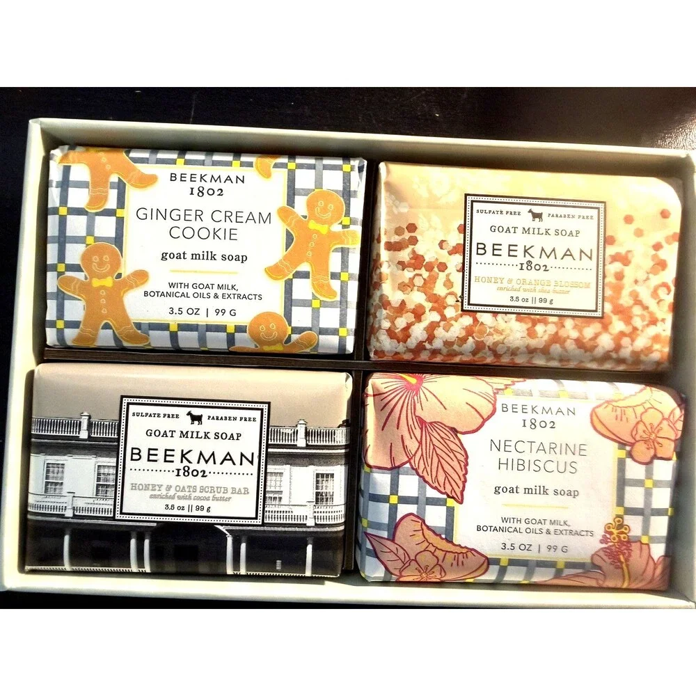 Beekman 1802 Sweet To Be Kind Pure Goat Milk Bar Soap Lot Of 4 in Gift Box